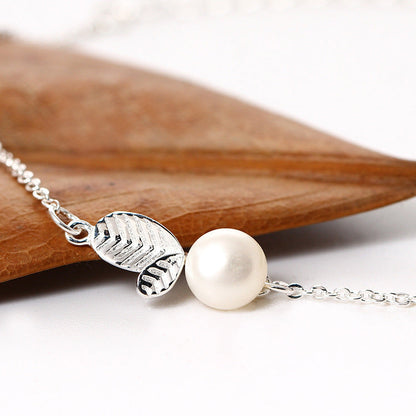 Simple forest leaf bracelet