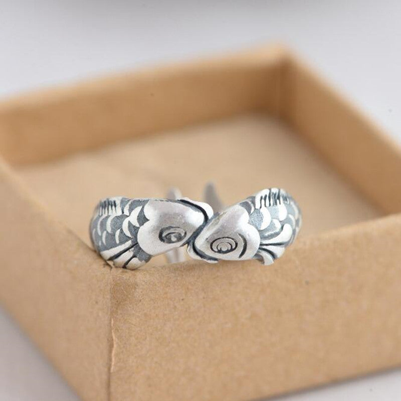 Sterling Silver Vintage Pisces Ring